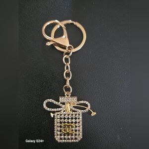 💫FASHION BOTTLE BAGCHARM KEYCHAIN GOLD